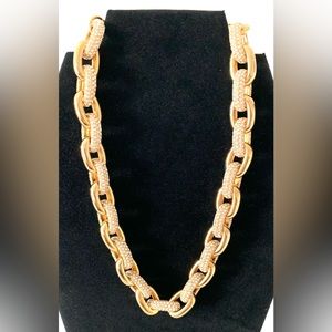 J. Crew “diamond” and “gold” alternating link necklace. Never worn.